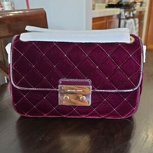 Michael Kors Plum Quilted Crossbody Bag